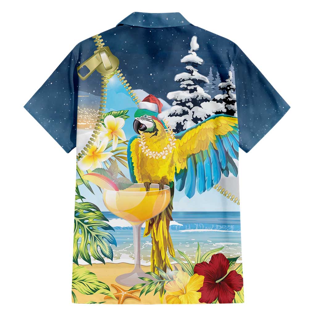 Funny Tropical Christmas Hawaiian Shirt Tis The Season To Get Tipsy - Wonder Print Shop