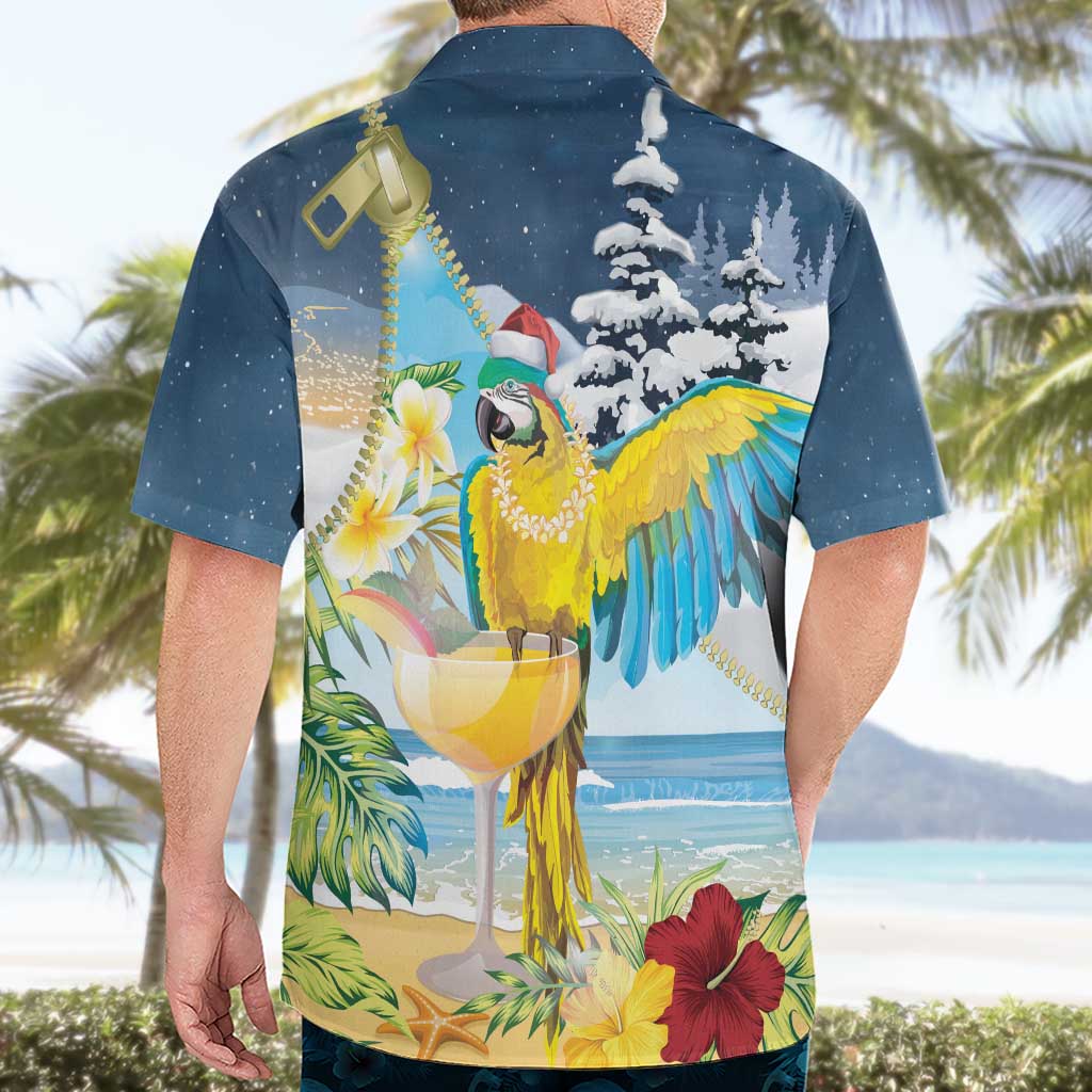 Funny Tropical Christmas Hawaiian Shirt Tis The Season To Get Tipsy - Wonder Print Shop