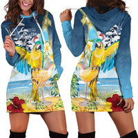 Funny Tropical Christmas Hoodie Dress Tis The Season To Get Tipsy - Wonder Print Shop