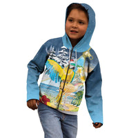 Funny Tropical Christmas Kid Hoodie Tis The Season To Get Tipsy - Wonder Print Shop