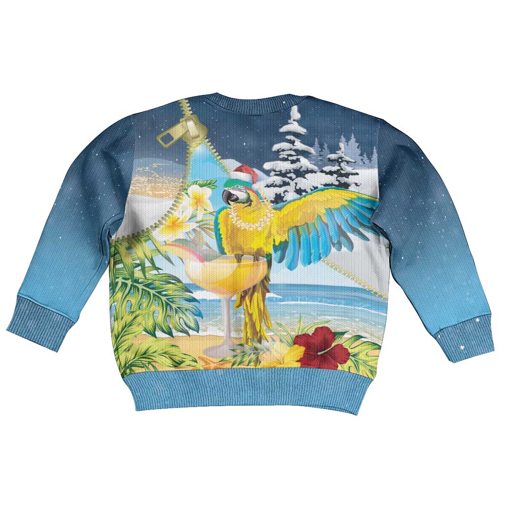 Funny Tropical Christmas Kid Ugly Christmas Sweater Tis The Season To Get Tipsy - Wonder Print Shop