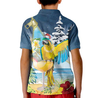 Funny Tropical Christmas Kid Polo Shirt Tis The Season To Get Tipsy - Wonder Print Shop