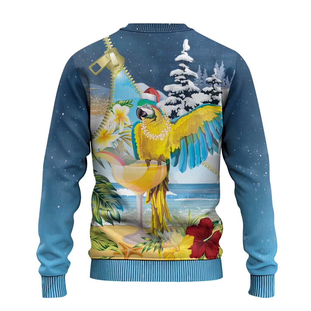 Funny Tropical Christmas Ugly Christmas Sweater Tis The Season To Get Tipsy - Wonder Print Shop