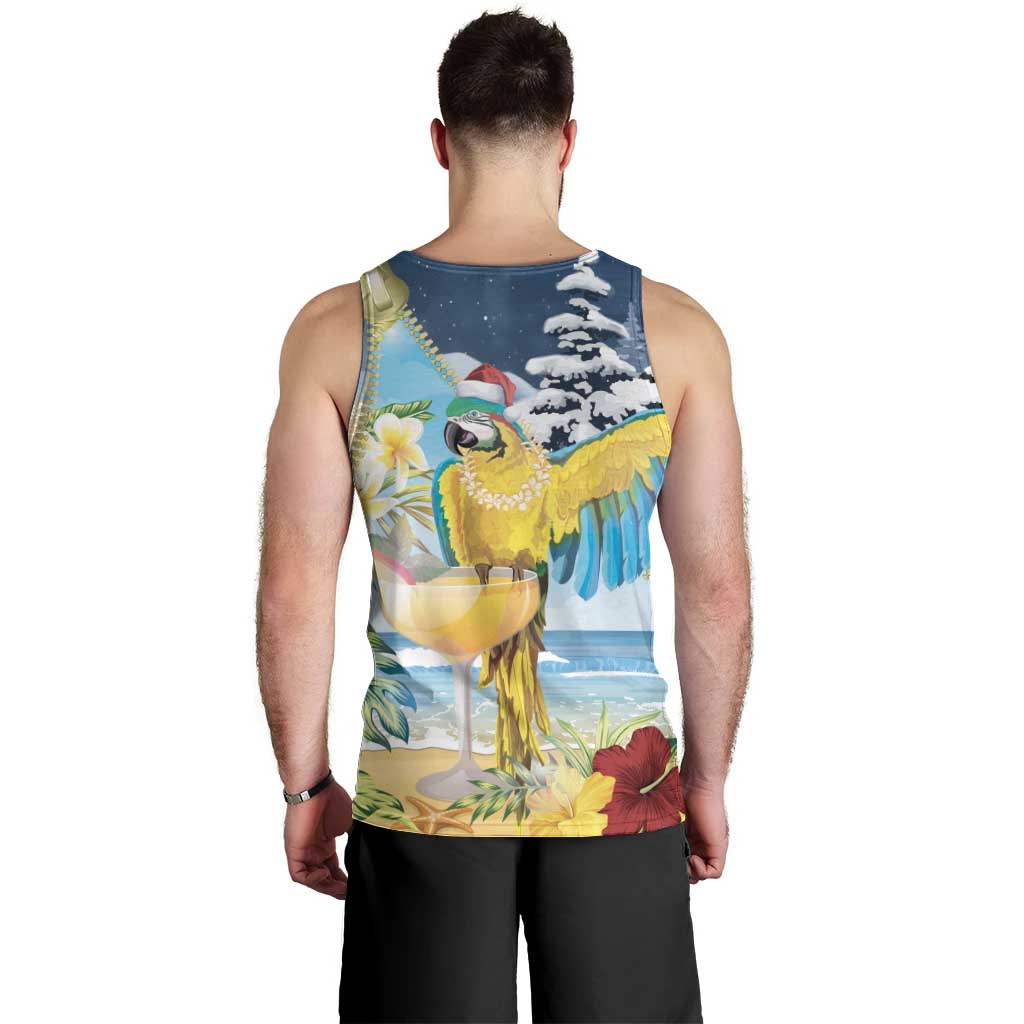 Funny Tropical Christmas Men Tank Top Tis The Season To Get Tipsy - Wonder Print Shop