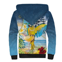 Funny Tropical Christmas Sherpa Hoodie Tis The Season To Get Tipsy - Wonder Print Shop