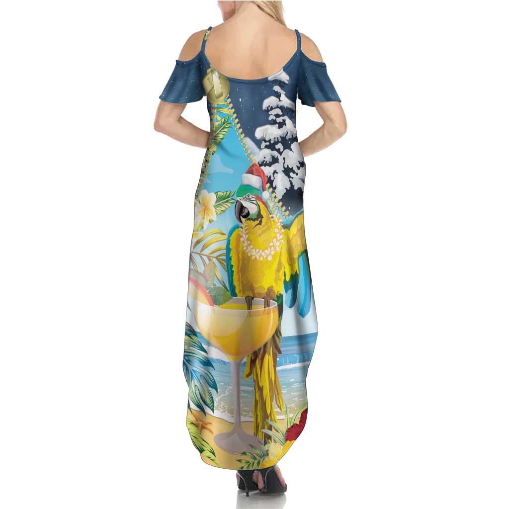 Funny Tropical Christmas Summer Maxi Dress Tis The Season To Get Tipsy - Wonder Print Shop