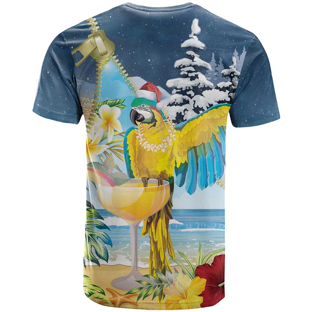 Funny Tropical Christmas T Shirt Tis The Season To Get Tipsy - Wonder Print Shop