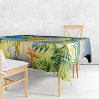 Funny Tropical Christmas Tablecloth Tis The Season To Get Tipsy - Wonder Print Shop