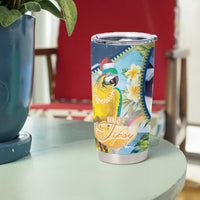 Funny Tropical Christmas Tumbler Cup Tis The Season To Get Tipsy - Wonder Print Shop