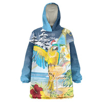 Funny Tropical Christmas Wearable Blanket Hoodie Tis The Season To Get Tipsy - Wonder Print Shop