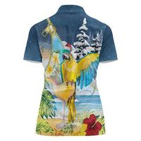 Funny Tropical Christmas Women Polo Shirt Tis The Season To Get Tipsy - Wonder Print Shop