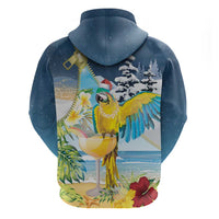 Funny Tropical Christmas Zip Hoodie Tis The Season To Get Tipsy - Wonder Print Shop