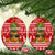 Hawaii Pineapple Christmas Ceramic Ornament Mele Kalikimaka LT7 - Wonder Print Shop