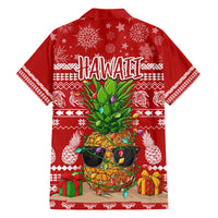 Hawaii Pineapple Christmas Family Matching Long Sleeve Bodycon Dress and Hawaiian Shirt Mele Kalikimaka LT7 - Wonder Print Shop