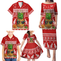 Hawaii Pineapple Christmas Family Matching Puletasi Dress and Hawaiian Shirt Mele Kalikimaka - Wonder Print Shop