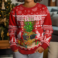 Hawaii Pineapple Christmas Kid Ugly Christmas Sweater Mele Kalikimaka - Wonder Print Shop