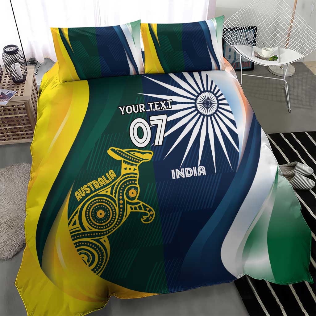 Custom India and Australia Cricket Bedding Set Special Half-Half Mix LT7 - Wonder Print Shop
