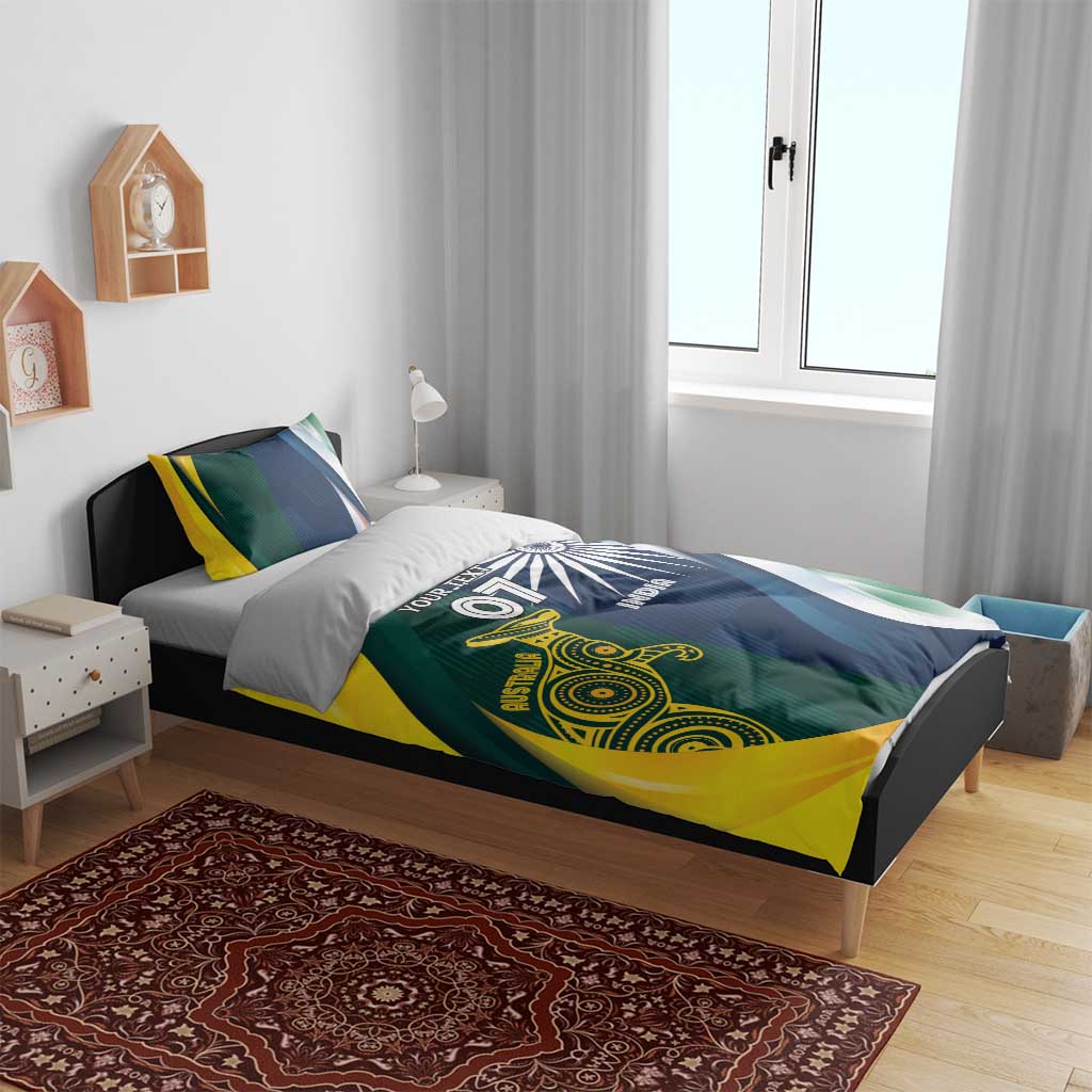 Custom India and Australia Cricket Bedding Set Special Half-Half Mix LT7 - Wonder Print Shop