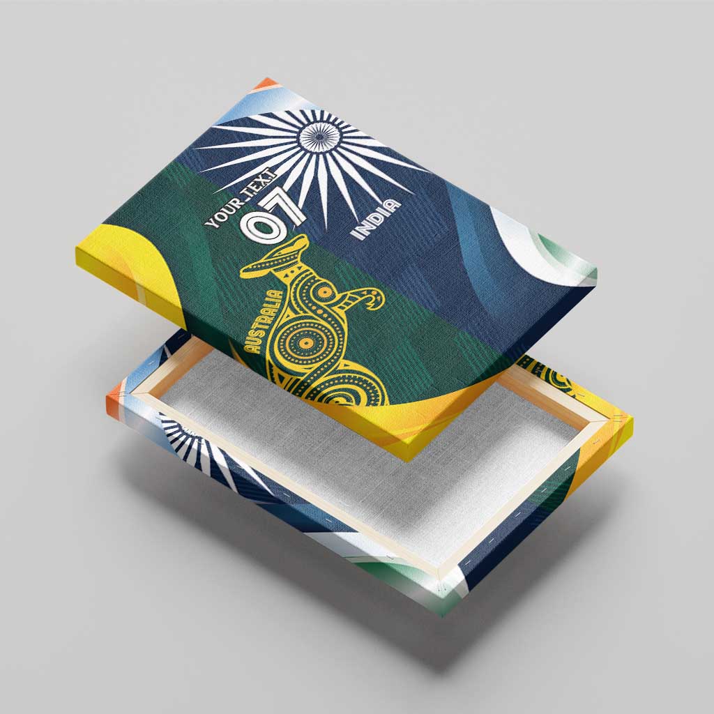 Custom India and Australia Cricket Canvas Wall Art Special Half-Half Mix LT7 - Wonder Print Shop