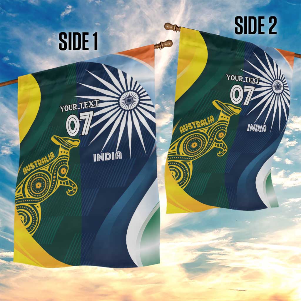 Custom India and Australia Cricket Garden Flag Special Half-Half Mix - Wonder Print Shop