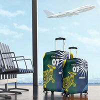Custom India and Australia Cricket Luggage Cover Special Half-Half Mix - Wonder Print Shop