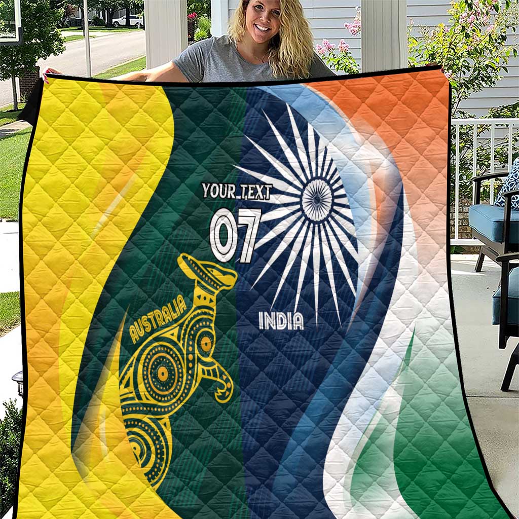 Custom India and Australia Cricket Quilt Special Half-Half Mix - Wonder Print Shop