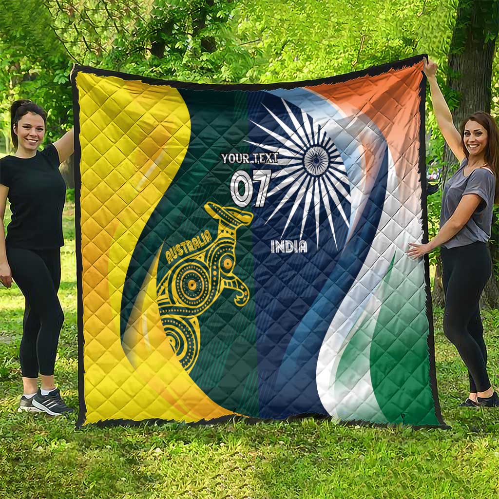 Custom India and Australia Cricket Quilt Special Half-Half Mix - Wonder Print Shop