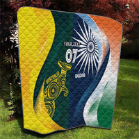 Custom India and Australia Cricket Quilt Special Half-Half Mix - Wonder Print Shop