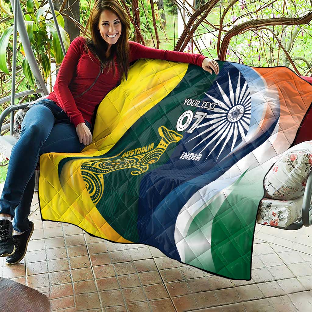 Custom India and Australia Cricket Quilt Special Half-Half Mix - Wonder Print Shop