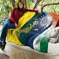 Custom India and Australia Cricket Quilt Special Half-Half Mix - Wonder Print Shop