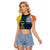 Custom India and Australia Cricket Raglan Cropped T Shirt Special Half-Half Mix - Wonder Print Shop