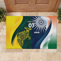 Custom India and Australia Cricket Rubber Doormat Special Half-Half Mix - Wonder Print Shop