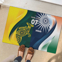 Custom India and Australia Cricket Rubber Doormat Special Half-Half Mix - Wonder Print Shop