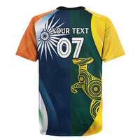 Custom India and Australia Cricket Rugby Jersey Special Half-Half Mix - Wonder Print Shop