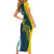 Custom India and Australia Cricket Short Sleeve Bodycon Dress Special Half-Half Mix - Wonder Print Shop