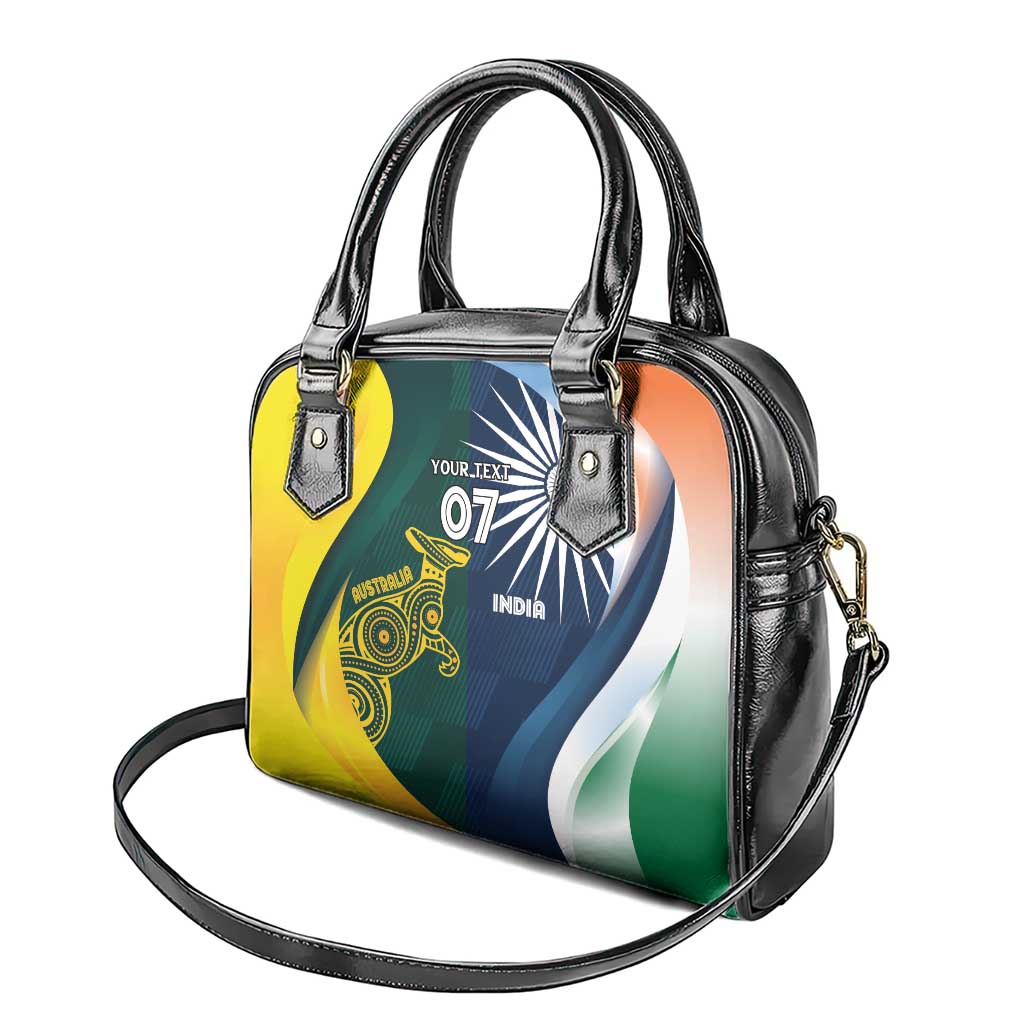 Custom India and Australia Cricket Shoulder Handbag Special Half-Half Mix