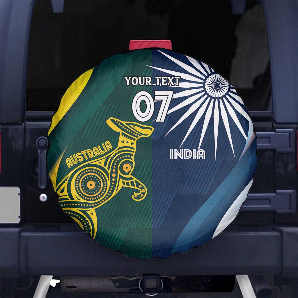 Custom India and Australia Cricket Spare Tire Cover Special Half-Half Mix - Wonder Print Shop