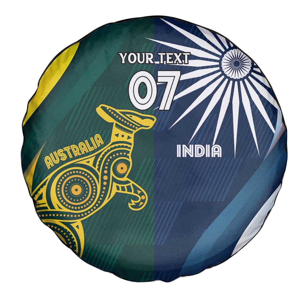 Custom India and Australia Cricket Spare Tire Cover Special Half-Half Mix - Wonder Print Shop