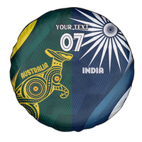 Custom India and Australia Cricket Spare Tire Cover Special Half-Half Mix - Wonder Print Shop