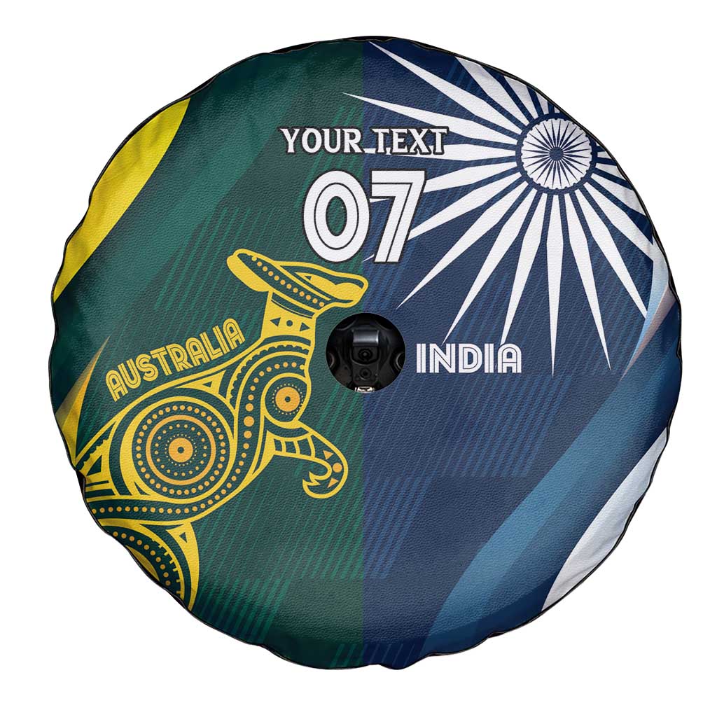 Custom India and Australia Cricket Spare Tire Cover Special Half-Half Mix - Wonder Print Shop