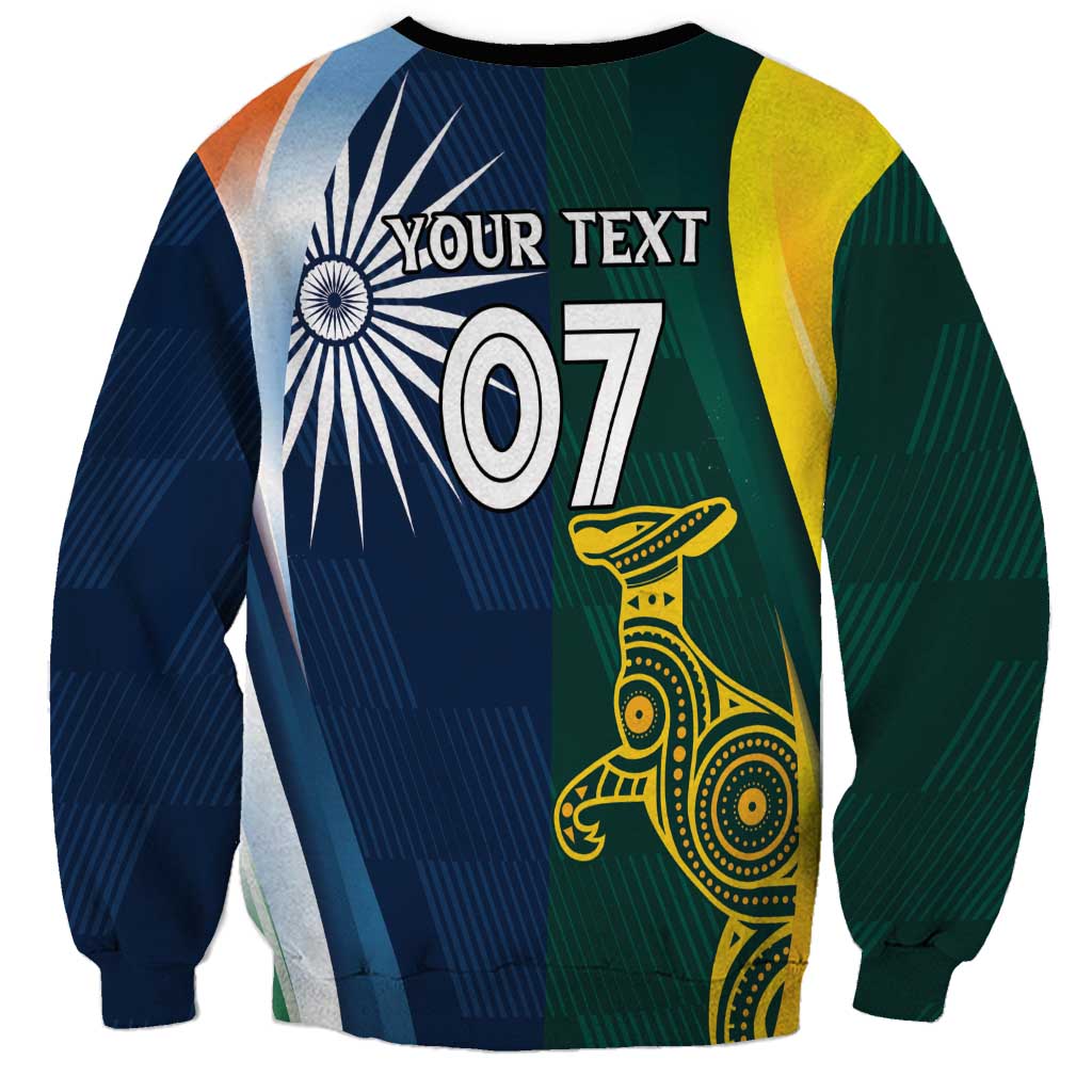 Custom India and Australia Cricket Sweatshirt Special Half-Half Mix - Wonder Print Shop