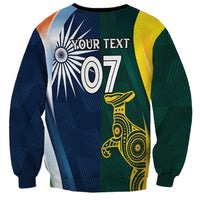 Custom India and Australia Cricket Sweatshirt Special Half-Half Mix - Wonder Print Shop