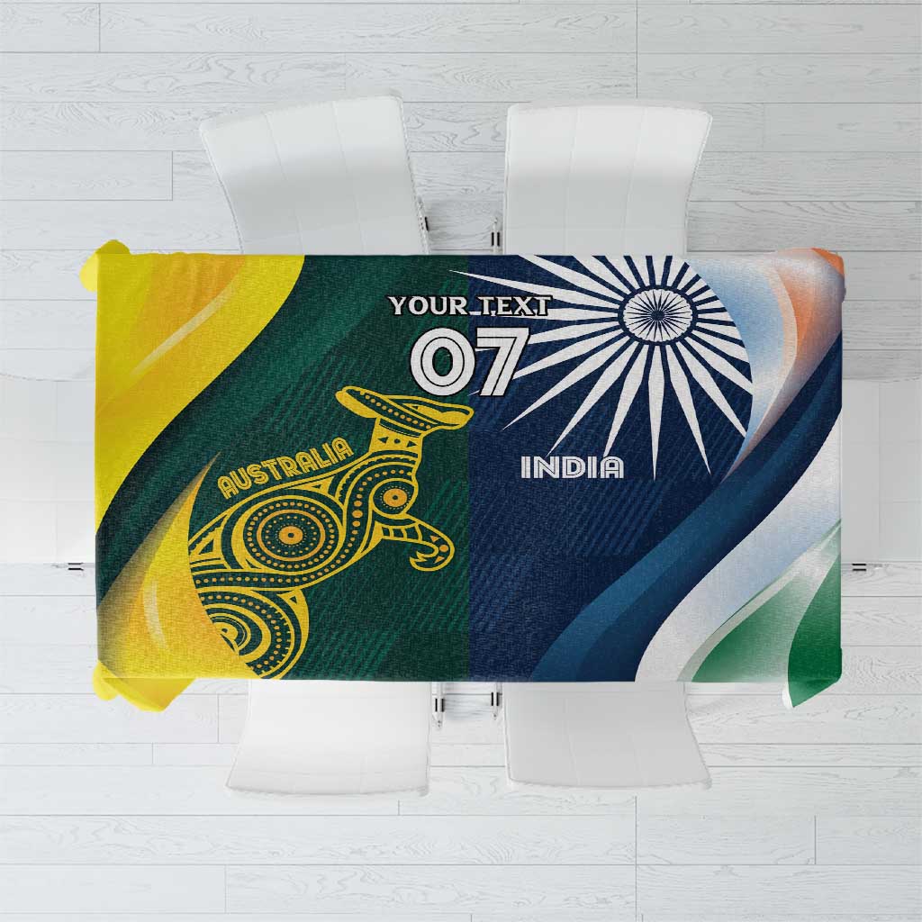 Custom India and Australia Cricket Tablecloth Special Half-Half Mix - Wonder Print Shop