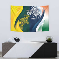 Custom India and Australia Cricket Tapestry Special Half-Half Mix - Wonder Print Shop