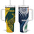 Custom India and Australia Cricket Tumbler With Handle Special Half-Half Mix - Wonder Print Shop