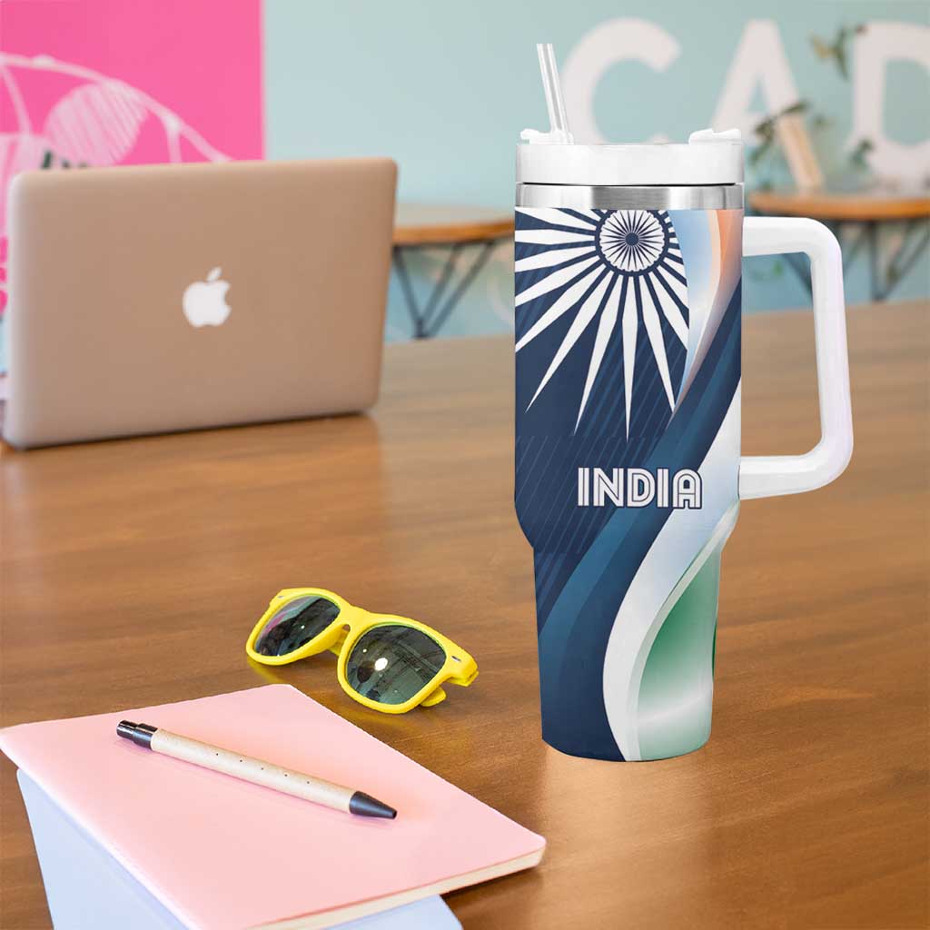 Custom India and Australia Cricket Tumbler With Handle Special Half-Half Mix - Wonder Print Shop