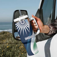 Custom India and Australia Cricket Tumbler With Handle Special Half-Half Mix - Wonder Print Shop