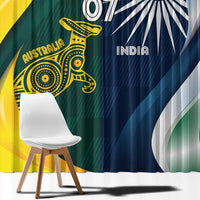 Custom India and Australia Cricket Window Curtain Special Half-Half Mix - Wonder Print Shop