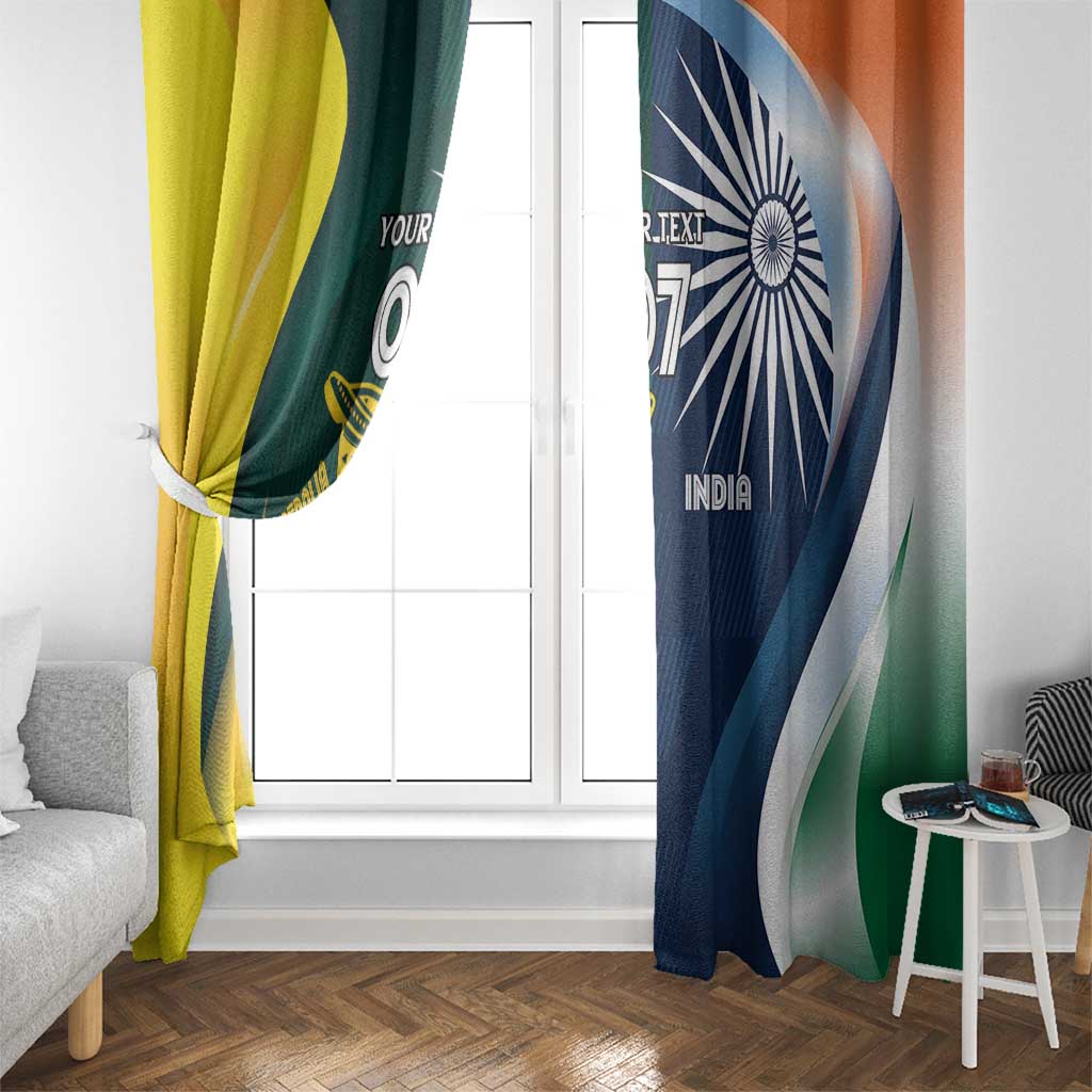 Custom India and Australia Cricket Window Curtain Special Half-Half Mix - Wonder Print Shop