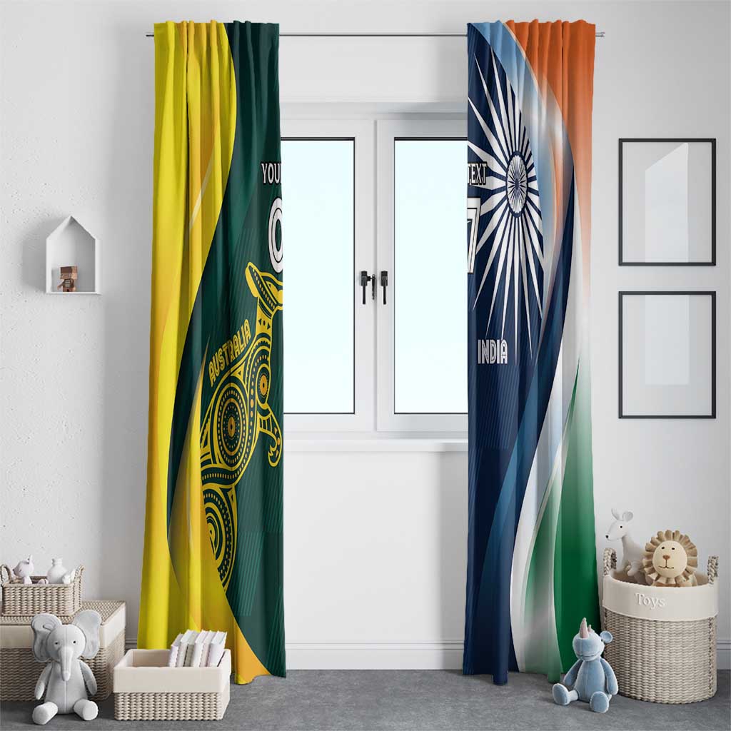 Custom India and Australia Cricket Window Curtain Special Half-Half Mix - Wonder Print Shop